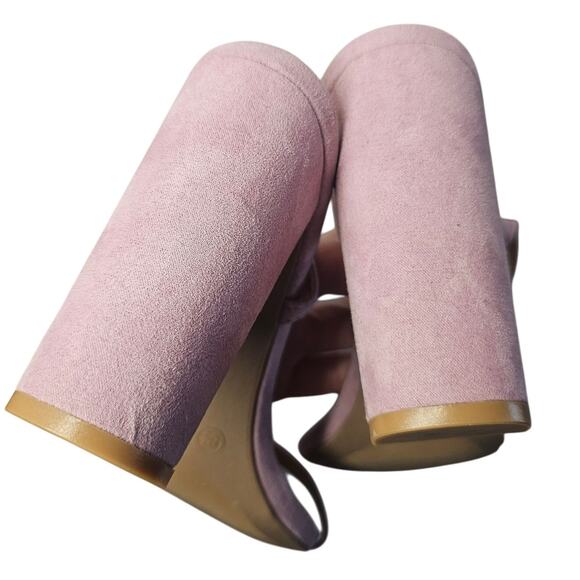 Lulus Dusty Lilac Purple Suede Lace-up wrap 4" Heel Formal Pumps Shoe Size 8.5 - Picture 10 of 11